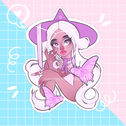 cancer zodiac star sign witch sticker