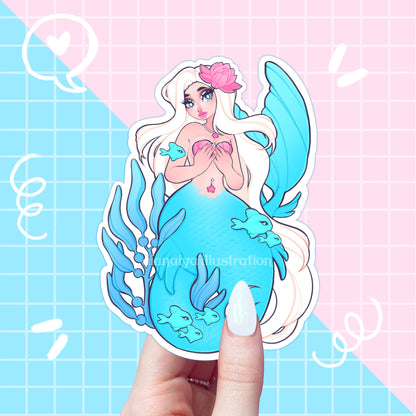 blue kelp mermaid sticker