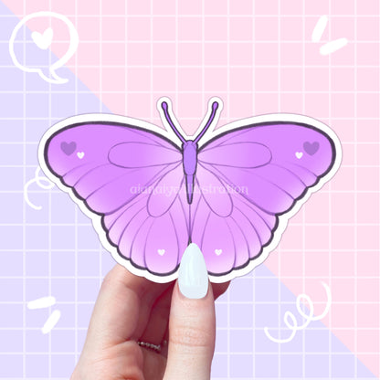 purple butterfly sticker