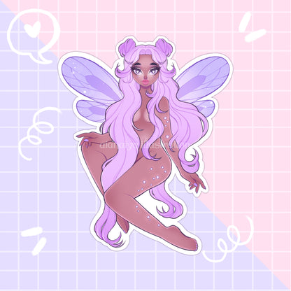 purple magical fairy sticker