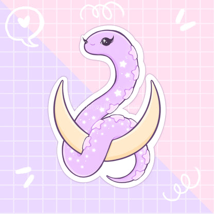 mina the moon snake sticker