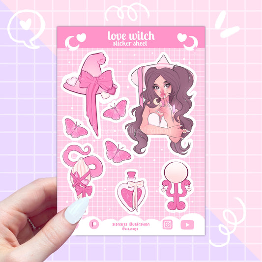 love witch vinyl sticker sheet