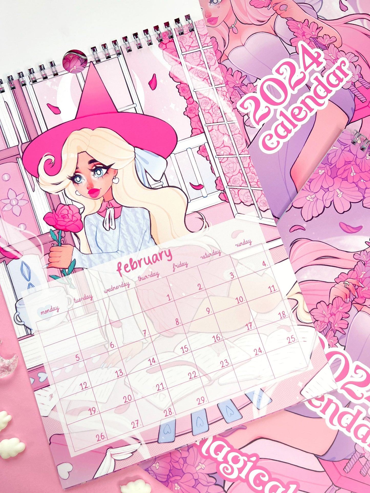 2024 A4 wall calendar magical girls
