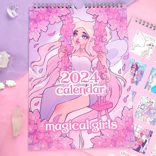 2024 A4 wall calendar magical girls