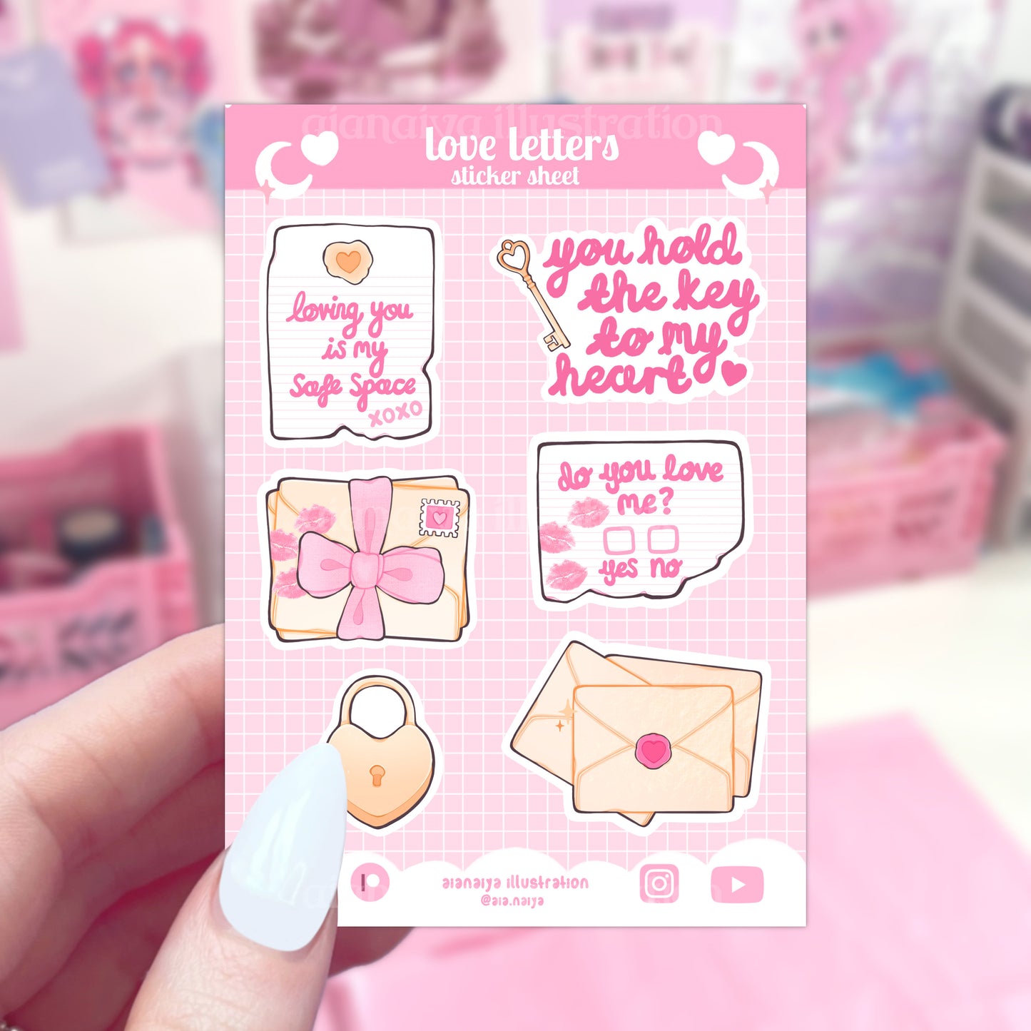 love letters and quotes sticker sheet | premium matte paper sticker sheet | love quotes stickers